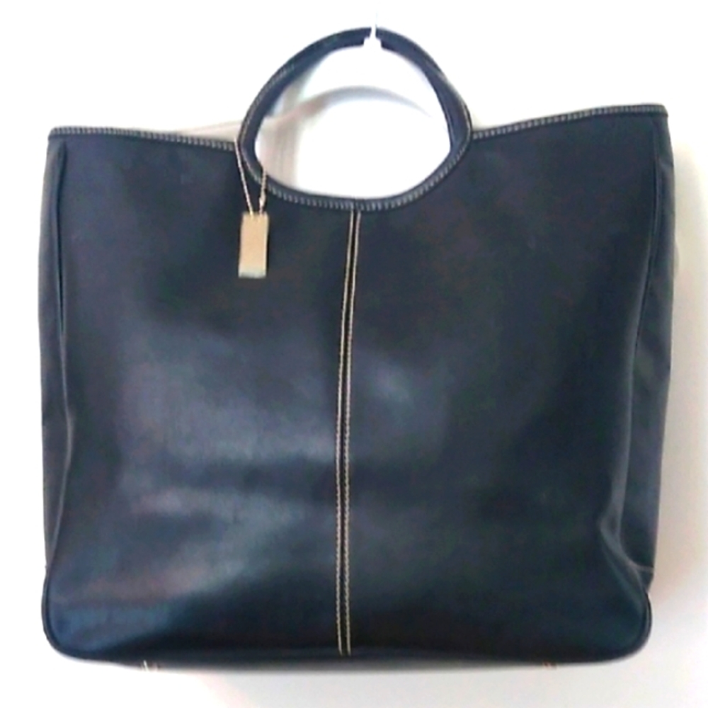 Charter Club Black Tote With Attached Make-up Pouch